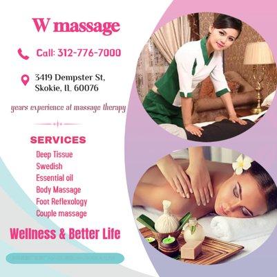 Massage techniques are commonly applied with hands, fingers, 
elbows, knees, forearms, feet, or a device...