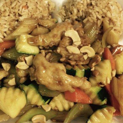 Cashew Chicken with Fried Rice