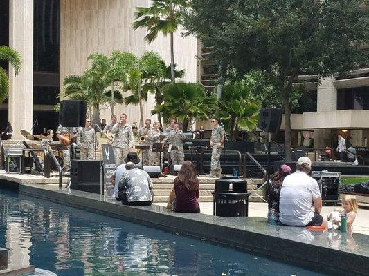 Air force band entertainment during lunch