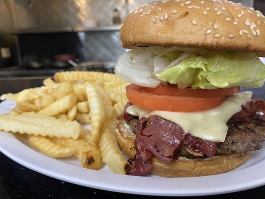 Pastrami & Swiss Burger