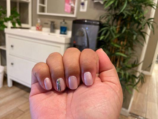 Gel manicure with design