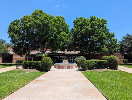 Outside. Courtyard.