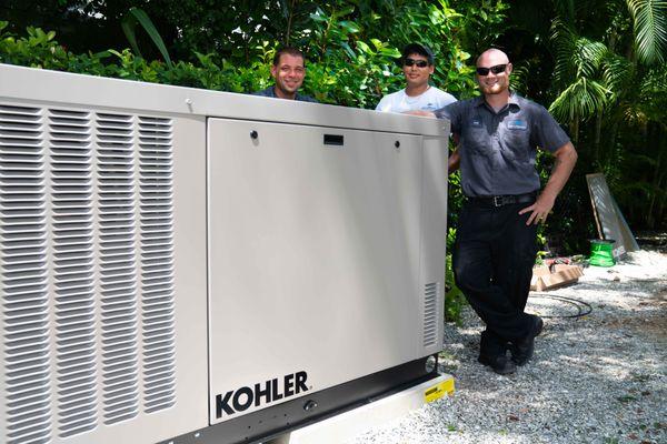 Our electricians love to install state of the art Kohler Generators!