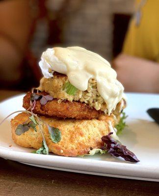 Crabcake biscuit w/ egg