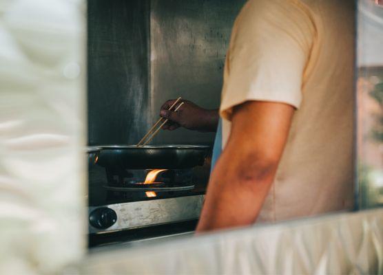 Chef hard at work