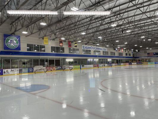 Inside the West arena.