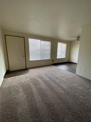 Living room of one our spacious two bedroom one bathroom apartment homes!