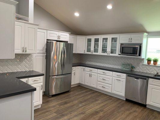 Remodeled kitchen.