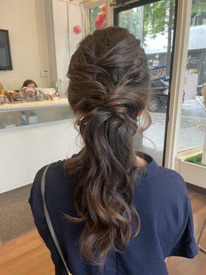 bridal hair - day of the wedding