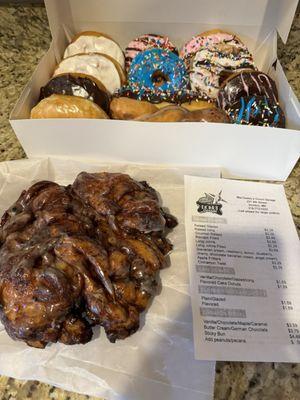 Max Torque Apple Fritter and a dozen variety