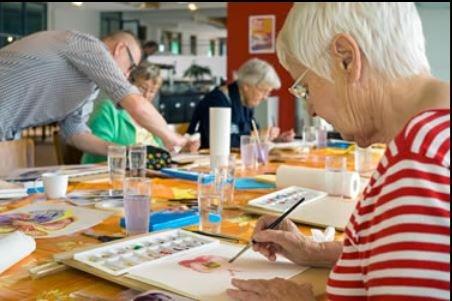 Residents painting.