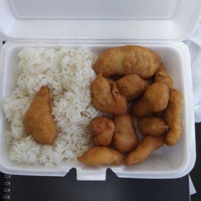 My "Sweet and Sour Chicken" without the sweet or the sour.