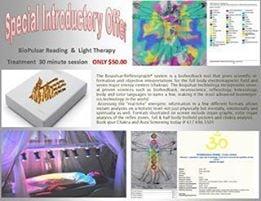 Introductory Special - BioPulsar Reading, Massage, Light Therapy and Colonic all for $99.00