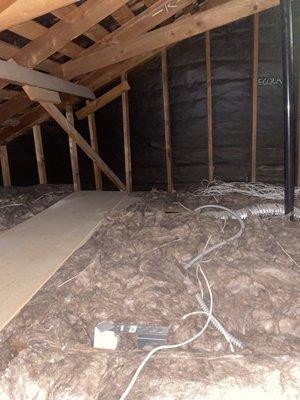 R38 on attic floor