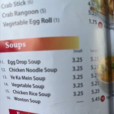 Menu Soups