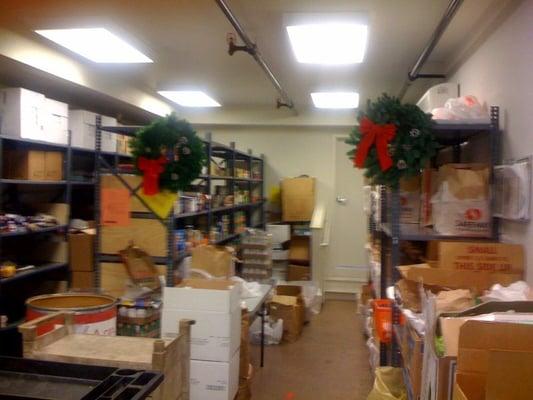 Food Pantry pre-Christmas time.