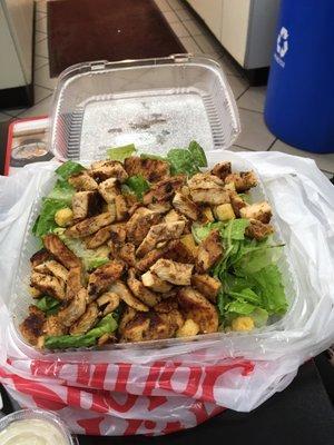 Grilled chicken Caesar salad