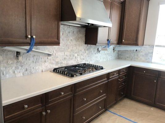 Valencia Ca Stack stone back splash