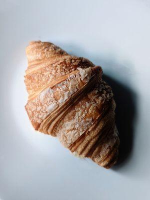 Classic flakey, buttery, layered croissant