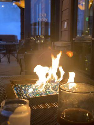 Fireside apres' ski at Sevens. Loved the wings and Brussels sprouts. Excellent service. Sit next to the building to get out of the wind.