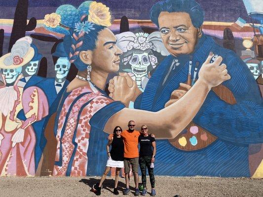 Frida and Diego, one of many murals we saw.