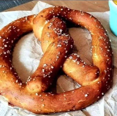 Soft pretzels!  Available 4 timers per year.  Check us out on Facebook and Instagram for availability.