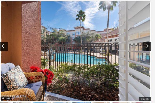 Just a gorgeous view of the pool steps away from the St. John's town center