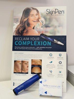 We offer medical depth microneedling with the Skin Pen, in conjunction with platelet rich plasma.