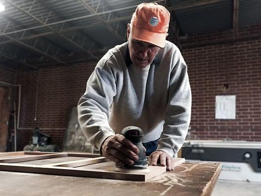 One of our craftsmen in his shop