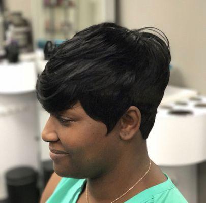 Quick weave short cut (removable with just water)