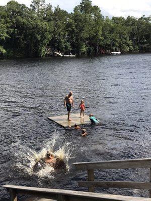 Balance pads so much fun in the water!