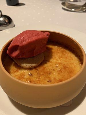 Star anis creme brulee.