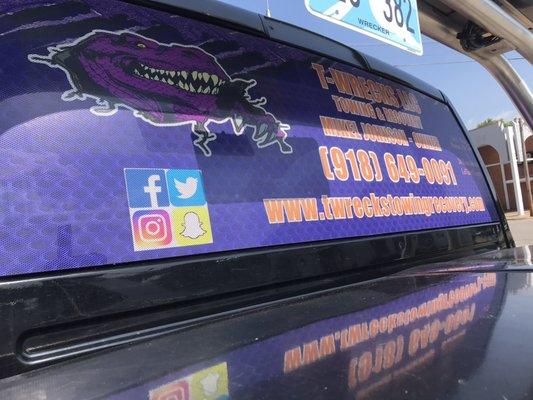 Bring attention to your business with these amazing truck rear window clings and make your truck a moving billboard.