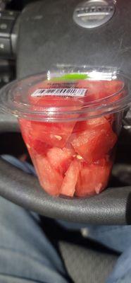 Single serve watermelon fruit cup  Time 4 snak