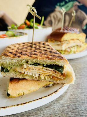 Chicken pesto panini