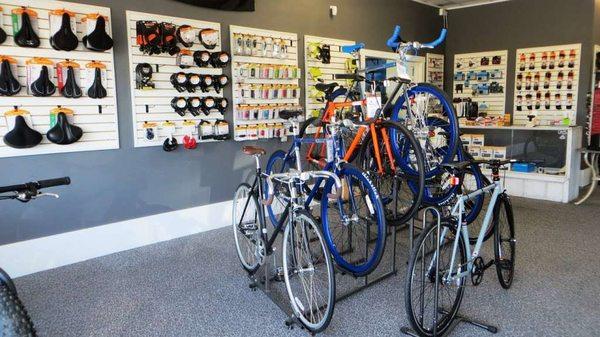 Great selection of new bicycles and accessories.