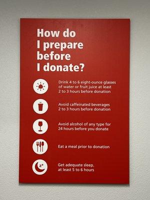 How to prepare before donating