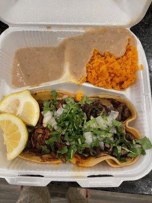 2 taco special (Adobada and asada meat)