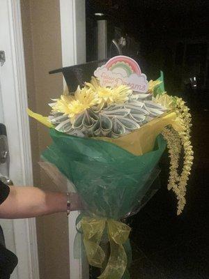 Thanks again Hobby Lobby! Money bouquets turned out great.