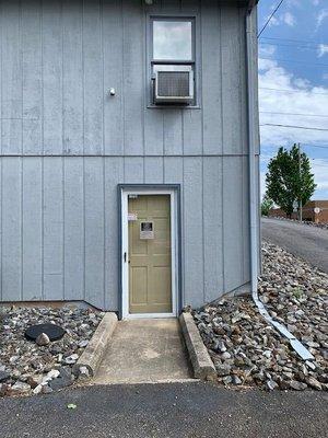 The entrance to A-1 Affordable Bail Bonds of Martinsville, VA is in the back of the building housing Sweetcakes Bakery on Kin...