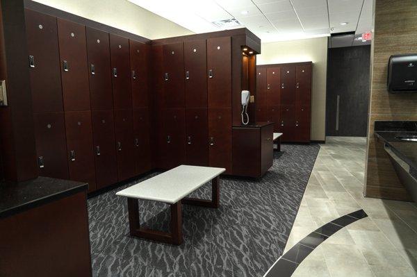 Luxury locker rooms at Genesis Goddard