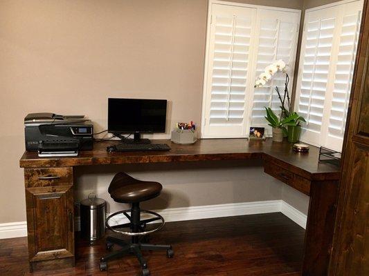 Home Office / Guest Room - custom made desk and wallbed by Classic Wood Craft