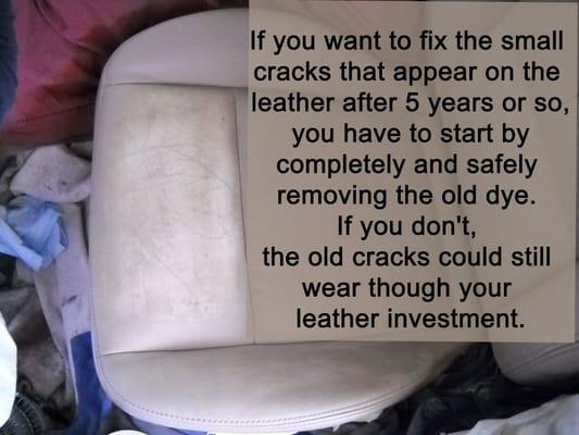 If you want your leather to look new again. You have to start by stripping away the bad dye.