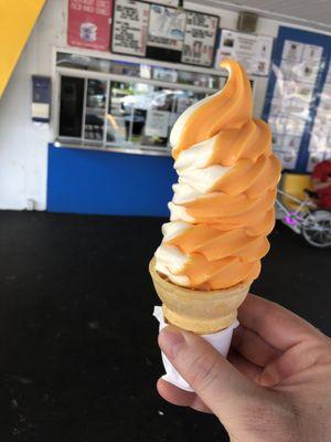 Orange Vanilla Twist Cone