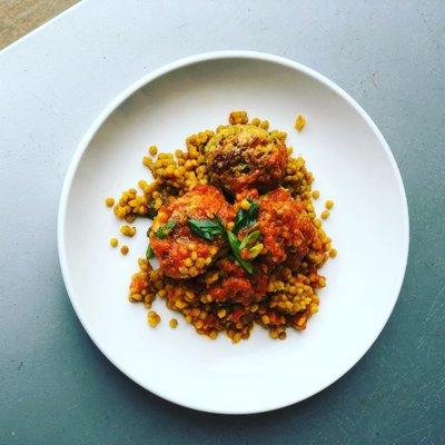 Chicken Meatballs with Cous Cous