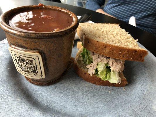 1/2 Turkey sandwich with a side of chili