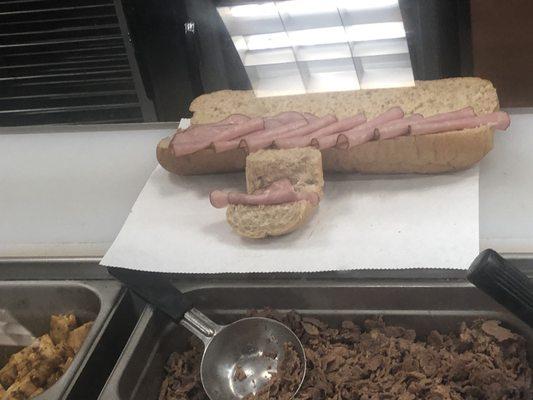 Subway's amazing 13 inch sub.