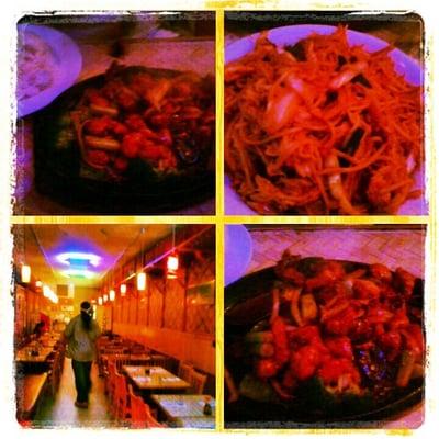 Chicken Sizzler & Chilli Garlic Hakka Noodles with Chicken