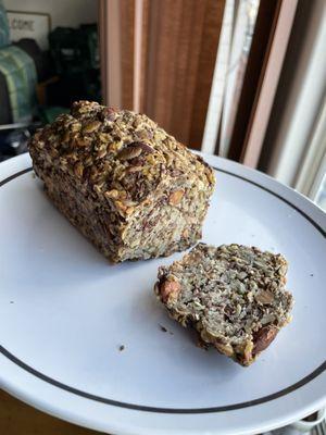 No Grainer loaf (chock full of nuts and seeds and no grains! Super hearty)