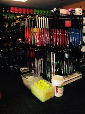 Brand new Easton, Louisville Slugger, and Rawlings bats for boys and girls of all ages.  Used start at $6, New $20-$99